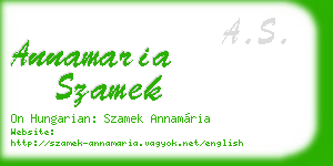 annamaria szamek business card