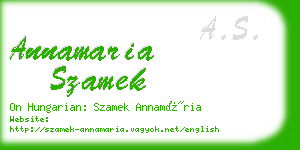 annamaria szamek business card